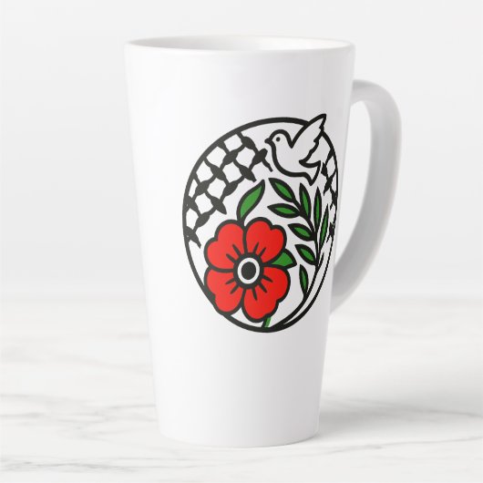 Olive Branch and Dove Latte Mok (Rechterhoek)