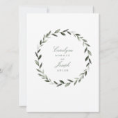Olive Branch Arch Canopy Wedding Invitation Kaart (Achterkant)
