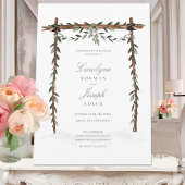 Olive Branch Arch Canopy Wedding Invitation Kaart