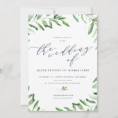 Olive Branch Boho Garden Wedding Invitation Kaart (Voorkant)