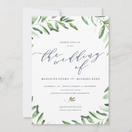 Olive Branch Boho Garden Wedding Invitation Kaart
