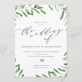Olive Branch Boho Garden Wedding Invitation Kaart