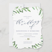 Olive Branch Boho Garden Wedding Invitation Kaart (Voorkant)