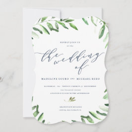 Olive Branch Boho Garden Wedding Invitation Kaart
