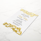 Olive Branch Botanical Bridal Shower Invitation Folie Uitnodiging (Gedraaid)