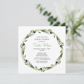 Olive Branch Botanical Bridal Shower Invitation Kaart (Staand voorkant)