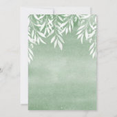 Olive Branch Botanical bruiloft, behalve datumkaar Save The Date (Achterkant)