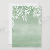 Olive Branch Botanical bruiloft Kaart (Achterkant)