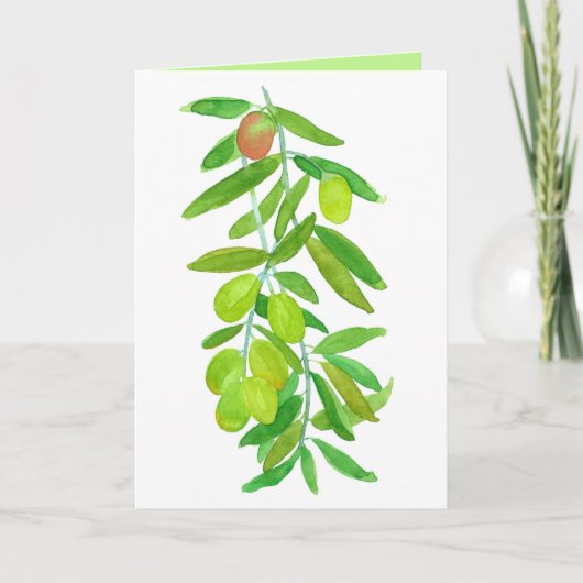 Olive Branch Botanical Peace Green Kaart (Voorkant)