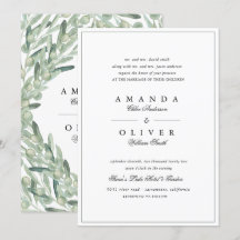 Olive Branch Botanisch groen Elegante bruiloft