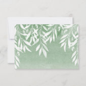 Olive Branch Botanische bruiloft uitnodigingen rsv (Achterkant)