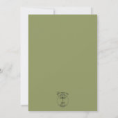 Olive Branch Bouquets Green Wedding Invitation Kaart (Achterkant)