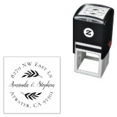 Olive Branch bruiloft retour adres stempel (In situ)