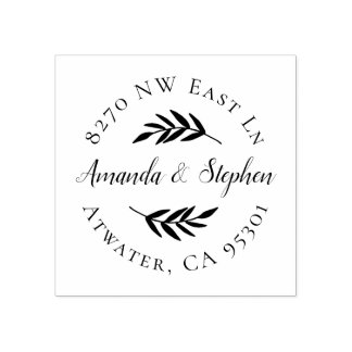 Olive Branch bruiloft retour adres stempel