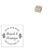 Olive Branch Calligraphy Save the Date Wedding Rubberstempel (Gestempeld)