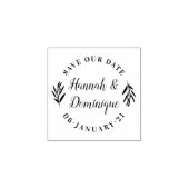 Olive Branch Calligraphy Save the Date Wedding Rubberstempel (Afrduk)
