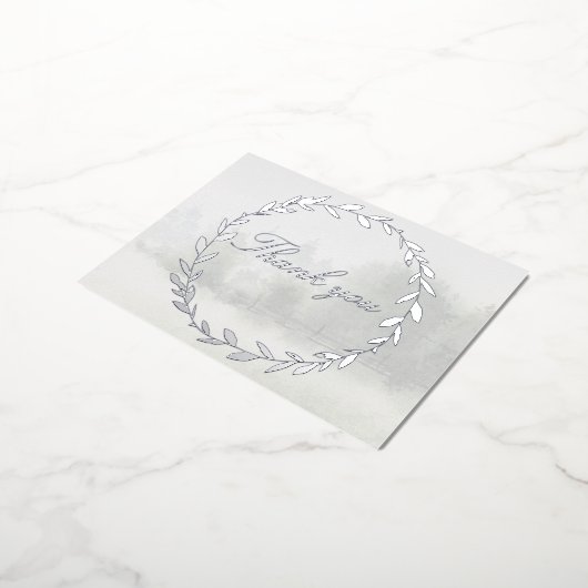 Olive Branch Chuppah Bos Bruiloft Dank u kaart (Gedraaid)