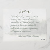 Olive Branch Chuppah Bos Bruiloft Dank u kaart (Achterkant)