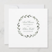 Olive Branch Chuppah Wedding Kaart (Achterkant)