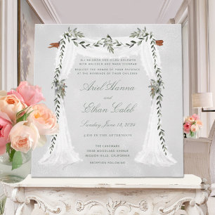 Olive Branch Chuppah Wedding Kaart