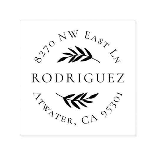 Olive Branch Circle Adres Stempel (Design)
