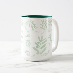 Olive Branch Coffee Mok – Botanische Twee-Tone