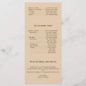 Olive Branch: Een Toscaans Touch huwelijksprogramm Programmakaart (Achterkant)