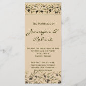 Olive Branch: Een Toscaans Touch huwelijksprogramm Programmakaart (Voorkant)