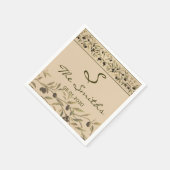 Olive Branch: Een Toscaanse Touch bruiloft Servet (Hoek)