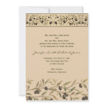 Olive Branch: Een Toscaanse Touch bruiloft uitnodi