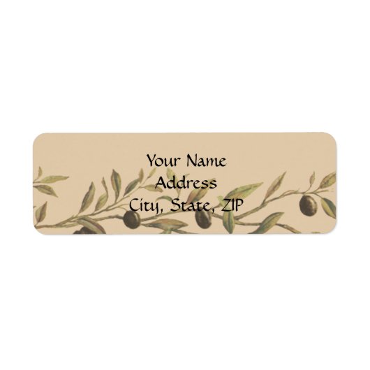 Olive Branch: Een Toscaanse touch Etiket (Voorkant)