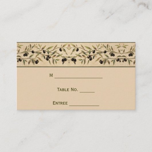 Olive Branch: een Toscaanse Touch Place-kaart Plaatskaartje (Voorkant)
