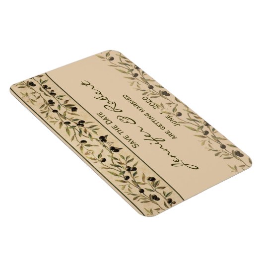 Olive Branch: Een Toscaanse Touch Sla de datum op Magneet (Rechterzijde)