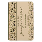 Olive Branch: Een Toscaanse Touch Sla de datum op Magneet (Verticaal)