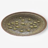 Olive Branch Faux Mediterraan aardewerk Papieren Bordje (Gekanteld)