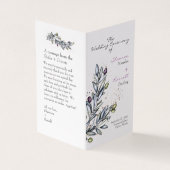 Olive Branch Folded Wedding Program Kaart (Buitenkant)