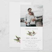 Olive Branch Foliage Couples Shower Fotokaart Bedankkaart (Voorkant / Achterkant)