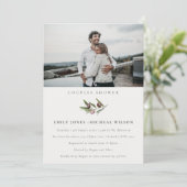 Olive Branch Foliage Couples Shower Photo Invite Bedankkaart (Staand voorkant)