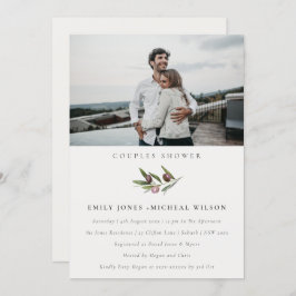 Olive Branch Foliage Couples Shower Photo Invite Bedankkaart