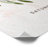 Olive Branch Greenery Gold Wedding Welkomstteken Poster (Hoek)