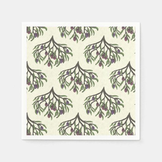 Olive Branch Herhalingspatroon Servet (Voorkant)