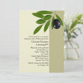 Olive Branch Invitation Kaart (Staand voorkant)