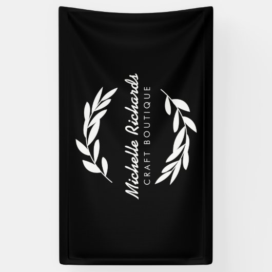 Olive Branch krans Logo Spandoek (Verticaal)