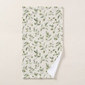 Olive Branch Mediterranean Pattern Bad Handdoek (Handdoek)