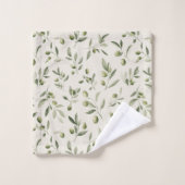 Olive Branch Mediterranean Pattern Bad Handdoek (Wasdoekje)