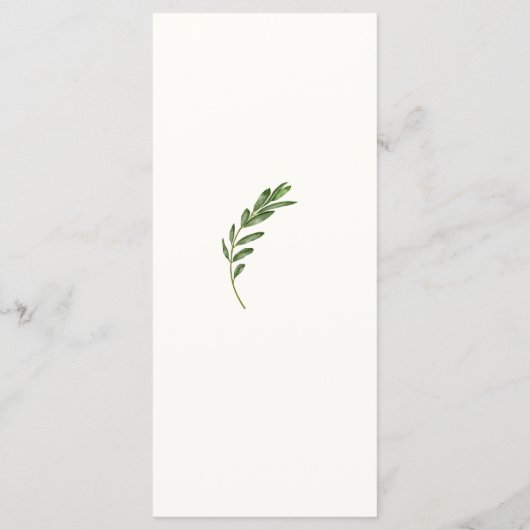 Olive Branch Menu (Achterkant)