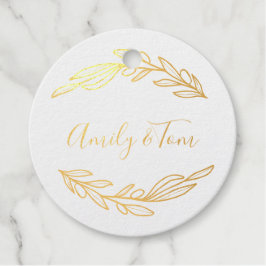 Olive Branch met aangepaste tekstfolie Folie Fa Bedankjes Labels