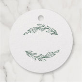 Olive Branch met aangepaste tekstfolie Folie Fa Bedankjes Labels (Achterkant)