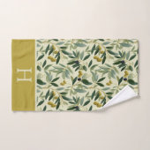 Olive Branch Monogram Initial Bad Handdoek (Handdoek)