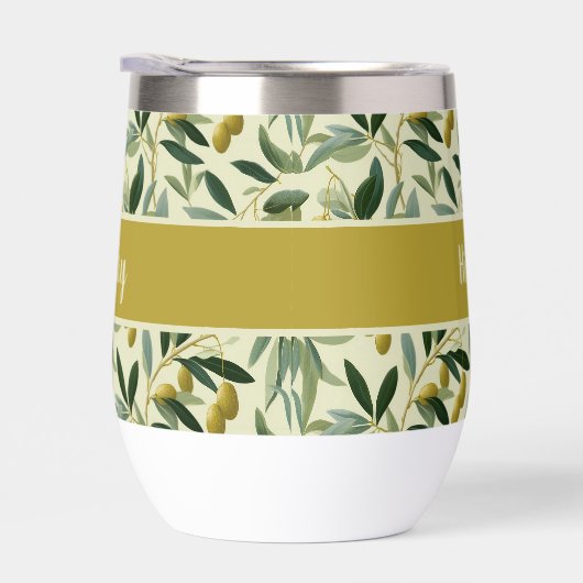 Olive Branch Monogram Name (Rechts)